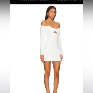 Revolve Misha Yasmina Mini Dress in Ivory Size Medium / EU 38
